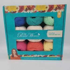 Pioneer Woman Crochet Thread Ball Kit 9 Piece Sz 3 170 Yds Each